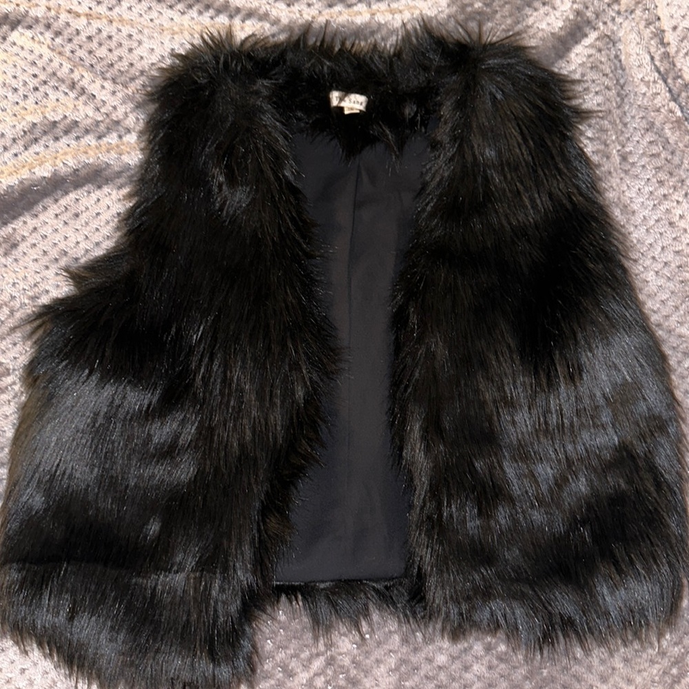 Faux Fur Moto Cropped Vest